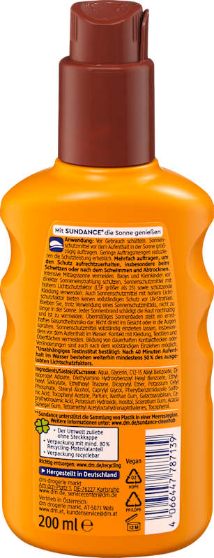 SUNDANCE spray solaire protection & bronzage LSF 30 200 ml