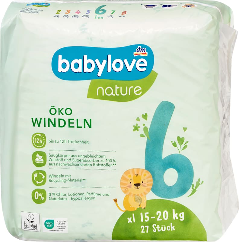 babylove Couches T. 6 XL (15-20 kg) 27 pièces