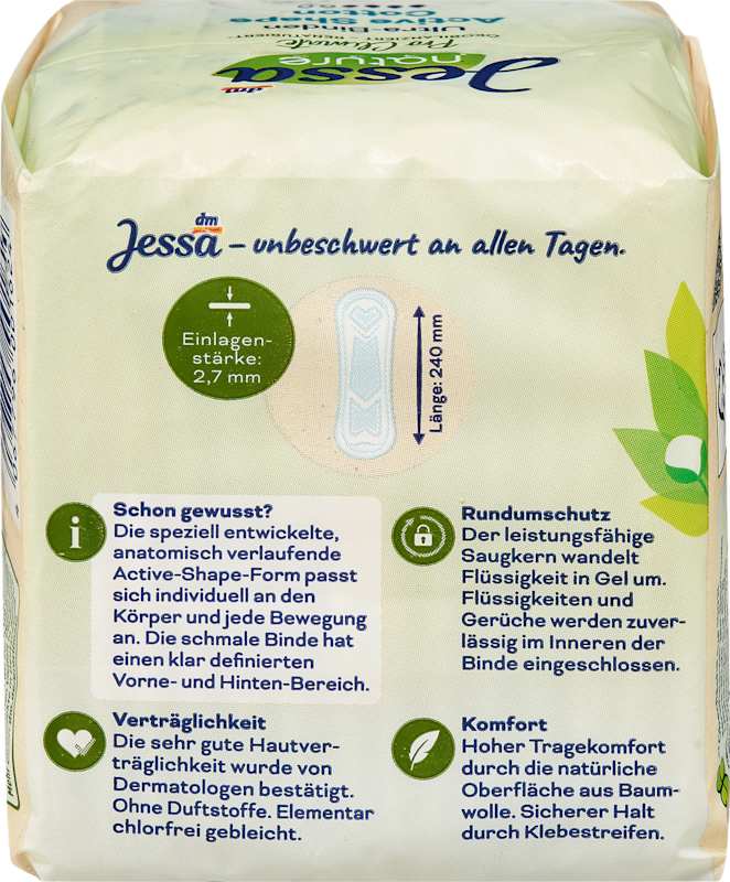 Jessa Serviettes ultra Active Shape Cotton Pro Climate, 14 pièces