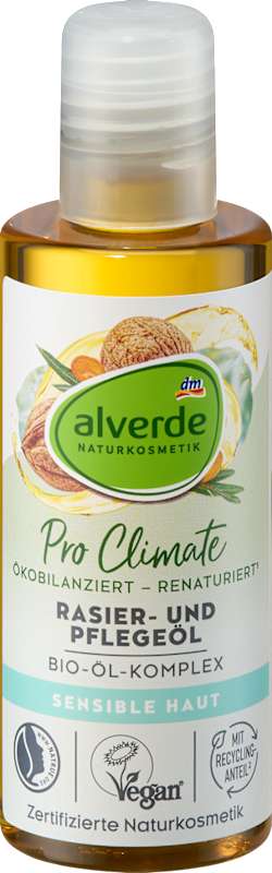 alverde NATURKOSMETIK Huile de rasage et de soin complexe d'huiles 100 ml