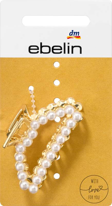 ebelin Pince à cheveux perles aspect or 1 pc