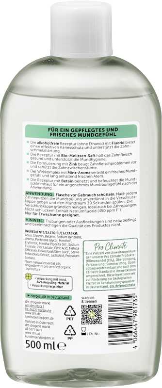 alverde NATURKOSMETIK Bain de bouche Mélisse 500 ml
