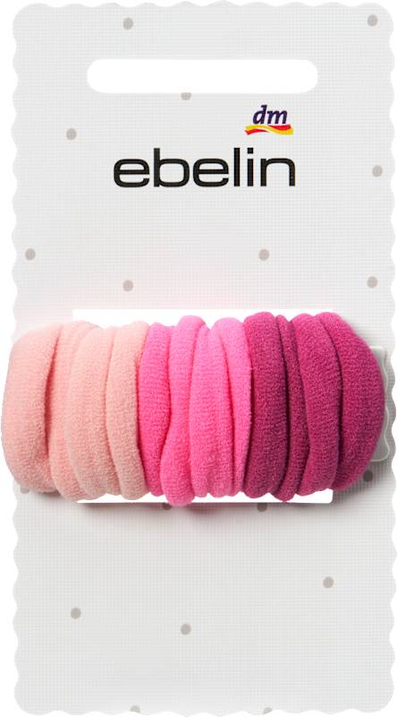 ebelin Élastiques mini Rose/Multicolore, 12 pièces