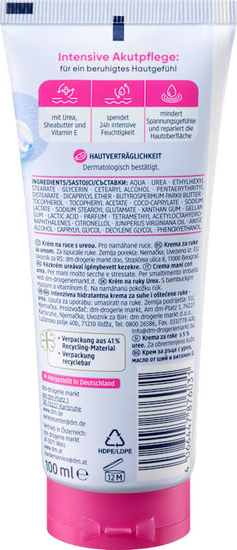Balea crème mains urée 100 ml