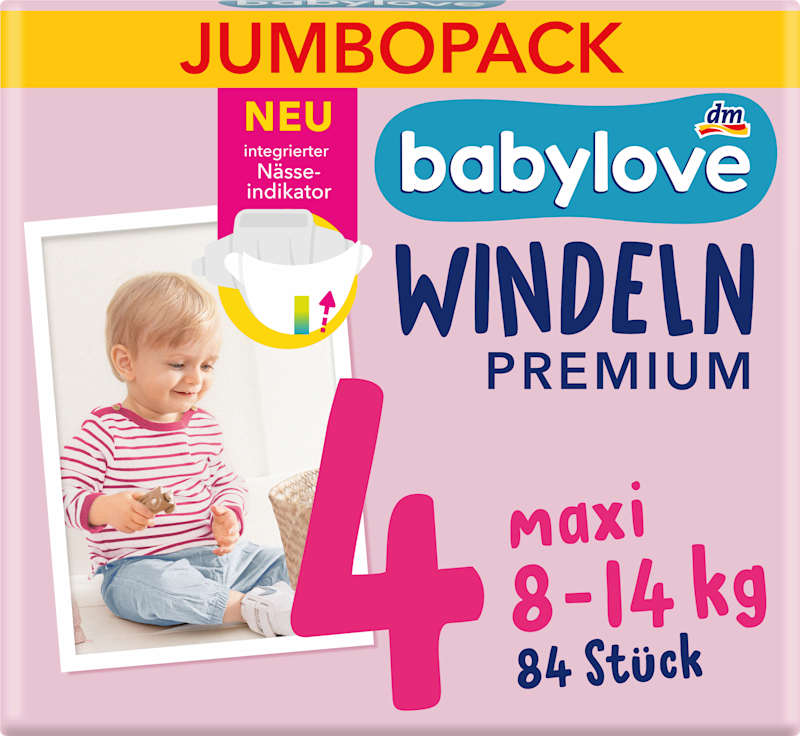 babylove couches Premium T.4 maxi (8-14 kg) pack jumbo 84 pcs