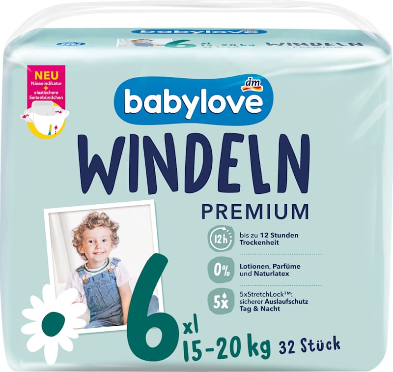 babylove Couches Premium T.6 XL (15-20 kg), 32 pcs