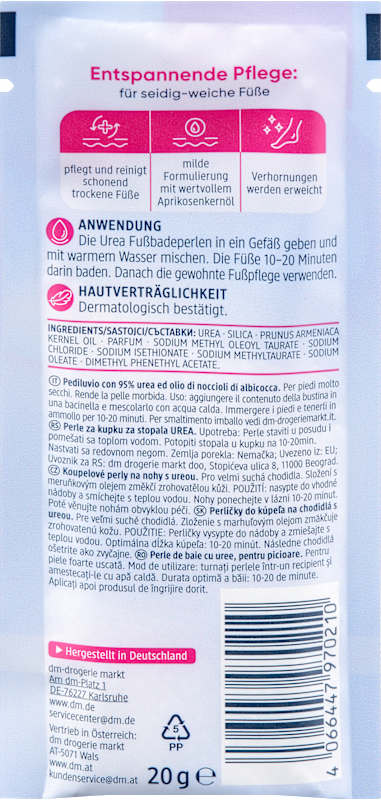 Balea Perles de bain pour pieds très secs Urea, 20 g