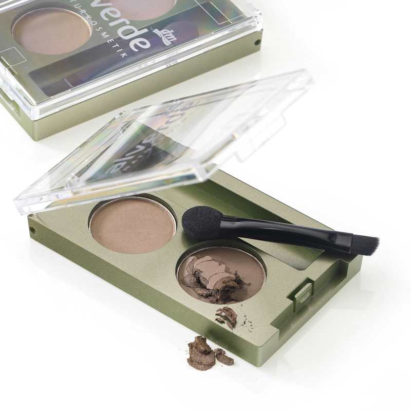 alverde NATURKOSMETIK Poudre à sourcils Duo 02 Medium 1 pc