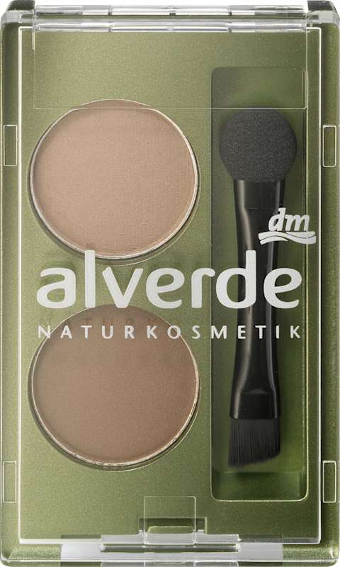 alverde NATURKOSMETIK Poudre à sourcils Duo 02 Medium 1 pc