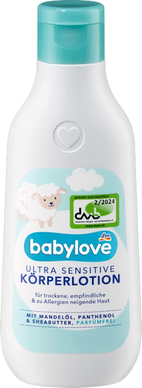 babylove Lait corporel bébé ultra sensitive, 250 ml
