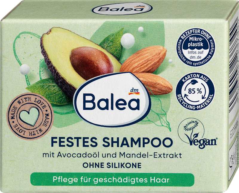 Balea Shampoing solide avocat lait d'amande 60 g