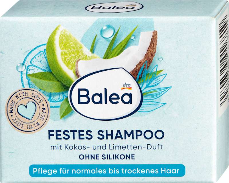 Balea Shampoing solide coco et citron vert, 60 g