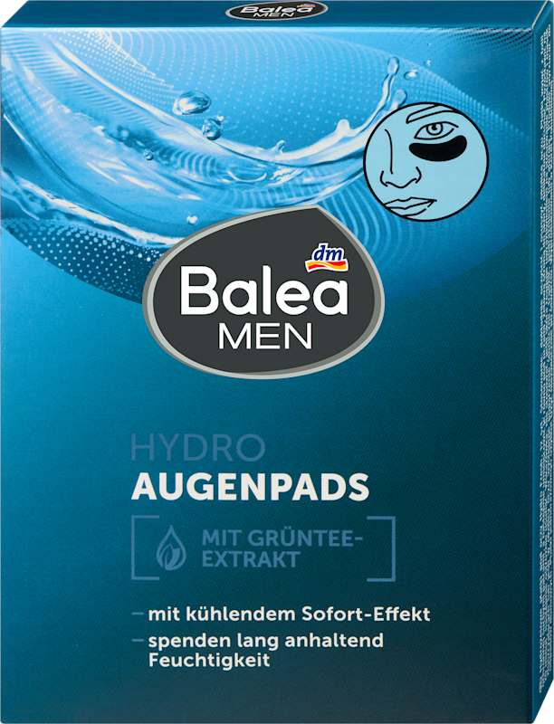 Balea MEN Patchs yeux Hydro (6 paires), 12 pièces