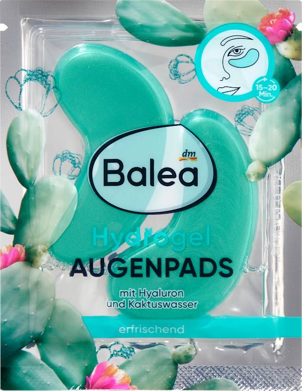 Balea patchs yeux hydrogel eau de cactus (1 paire) 2 pièces