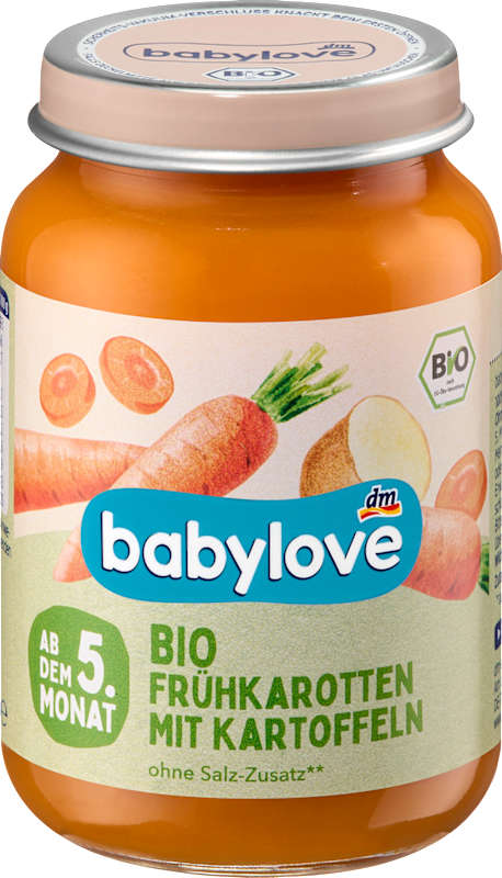 babylove légumes carottes nouvelles et pomme de terre dès 5 mois 190 g