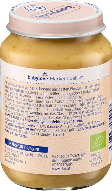 babylove Fruits & céréales mélange de fruits avec complet dès 6 mois, 190 g