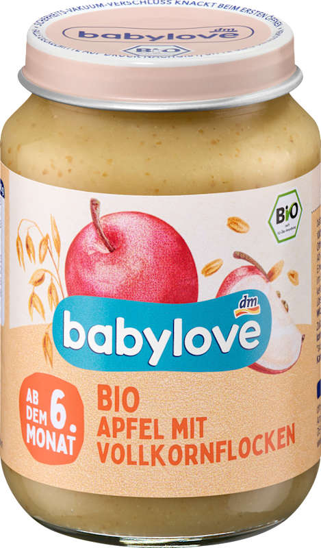 babylove fruit & céréales pomme flocons complets dès 6 mois 190 g