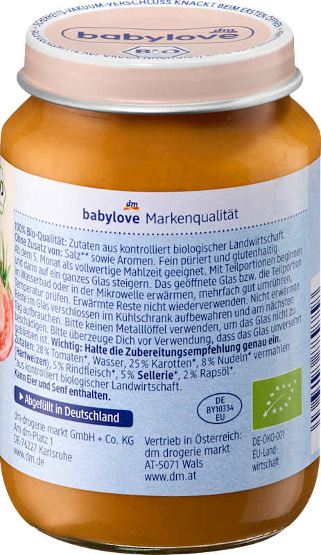 babylove Menu spaghetti bolognaise dès 5 mois, 190 g