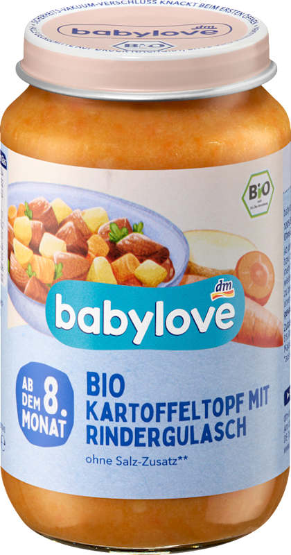 babylove Menu pommes de terre au goulache de bœuf dès le 8e mois, 220 g