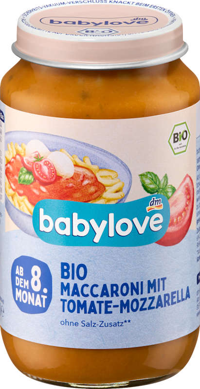 babylove Menu Macaroni tomate-mozzarella dès 8 mois, 220 g