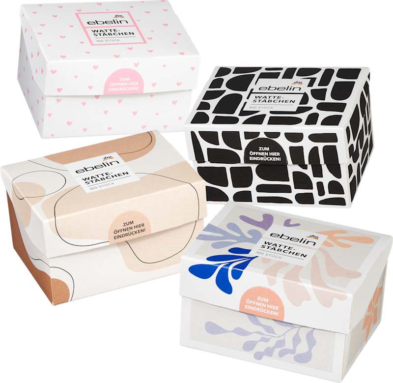 ebelin coton-tiges boîte à motifs 300 pièces