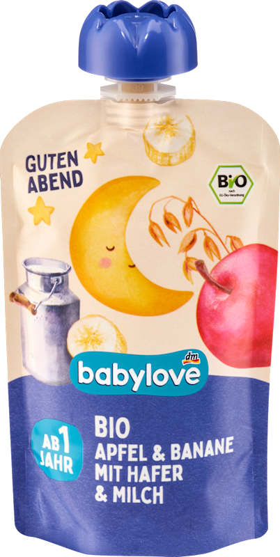 babylove Gourde Bonsoir pomme & banane avoine & lait dès 1 an, 100 g