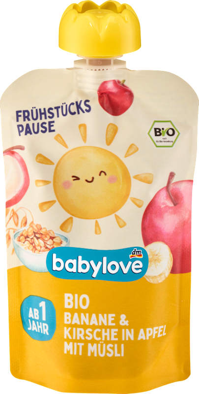 babylove Gourde banane cerise pomme müsli dès 1 an, 100 g