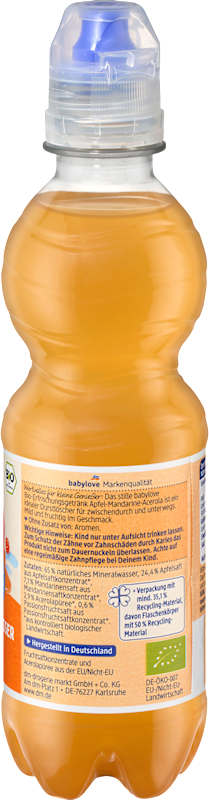 babylove Jus & eau pomme-mandarine acérola dès 1 an 330 ml