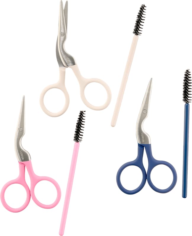 ebelin Ciseaux à sourcils avec brosse, 1 pc