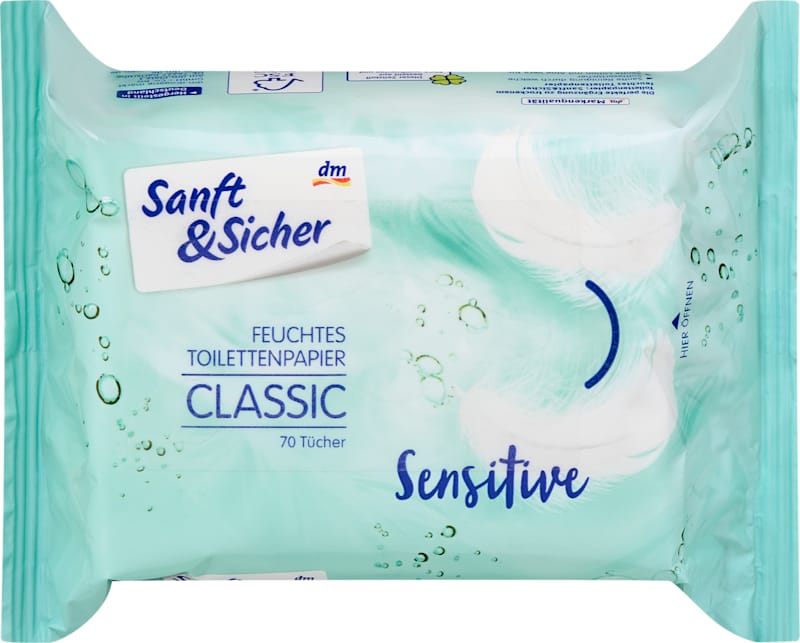 Sanft&Sicher Papier toilette humide Classic Sensitive 70 pièces