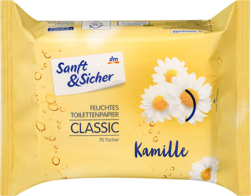 Sanft&Sicher papier toilette humide Classic camomille 70 pièces