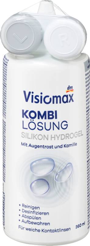 Visiomax Solution multifonction Silicone Hydrogel à l'euphraise et camomille 360 ml