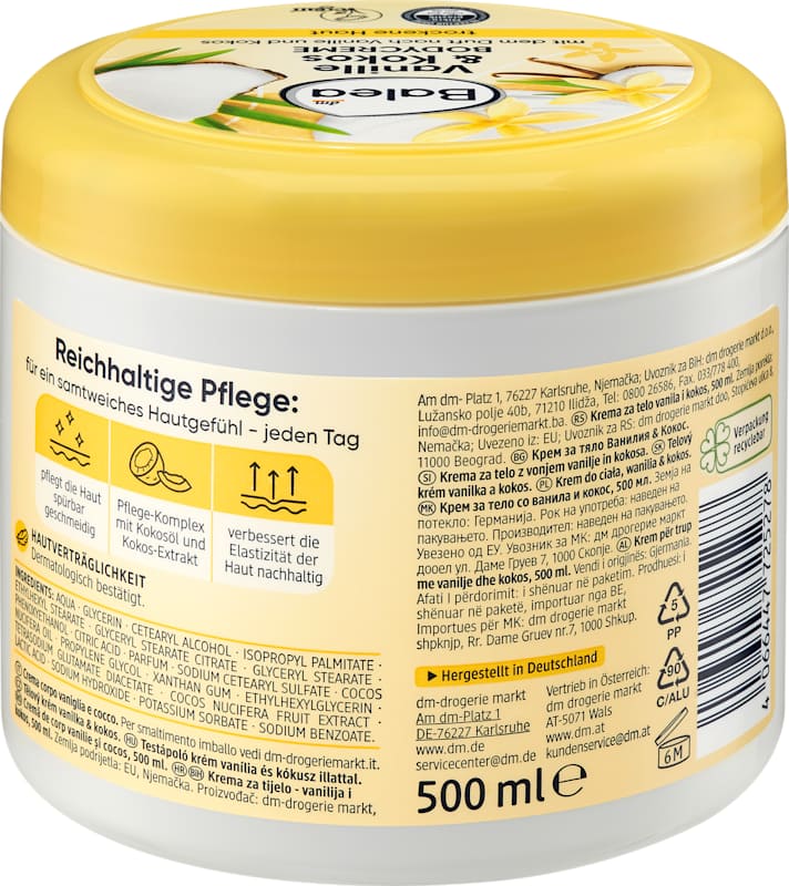 Balea Crème corps vanille & coco 500 ml