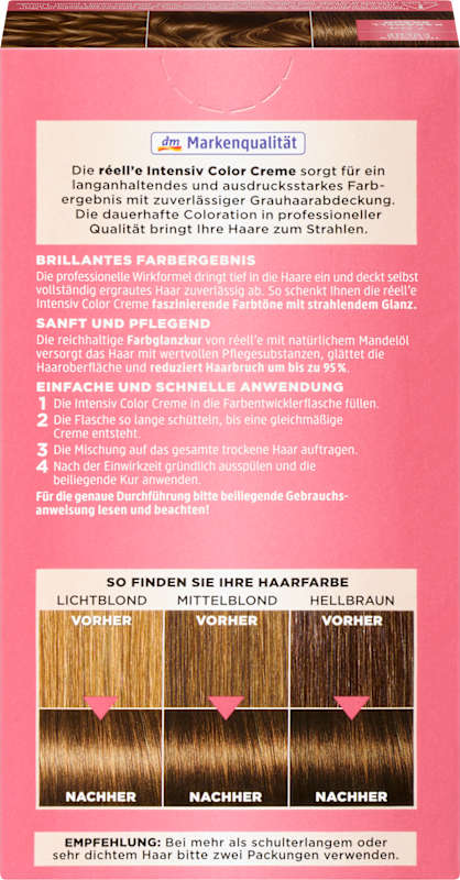 réell‘e Coloration permanente 7.04 Brun caramel, 1 pièce