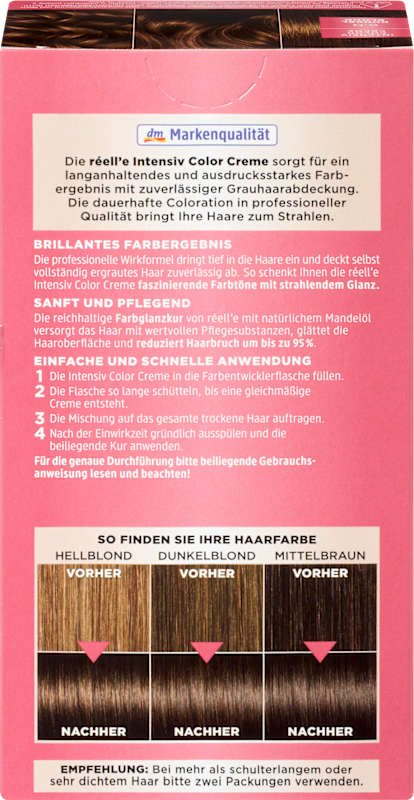 réell‘e Coloration permanente 6.0 Blond foncé, 1 pièce