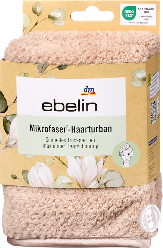 ebelin Turban cheveux en microfibre 1 pièce