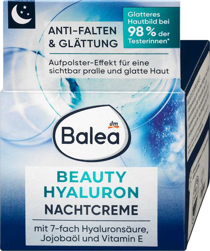Balea Crème de nuit anti-rides Beauty Hyaluron, 50 ml