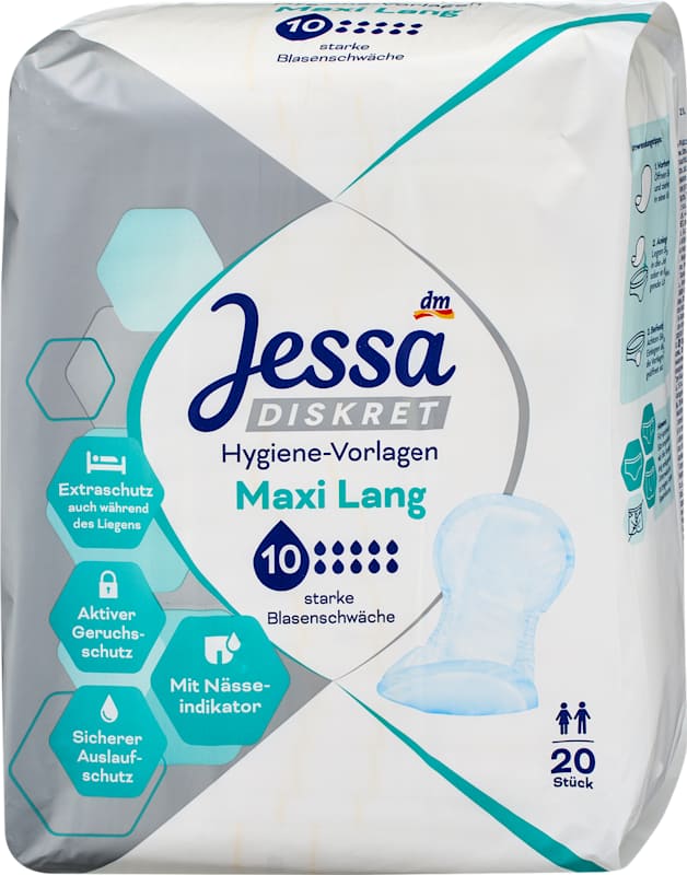 Jessa DISKRET Protections incontinence Maxi Long 20 pc
