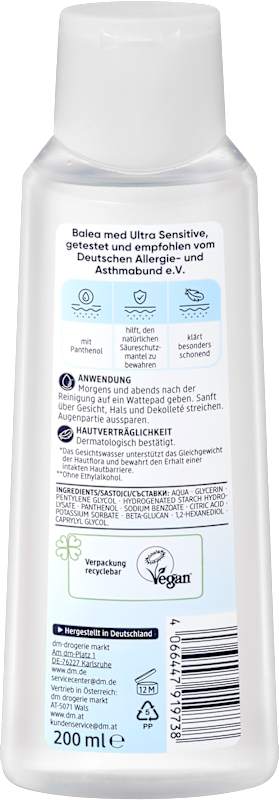 Balea med Lotion tonique Ultra Sensitive, 200 ml
