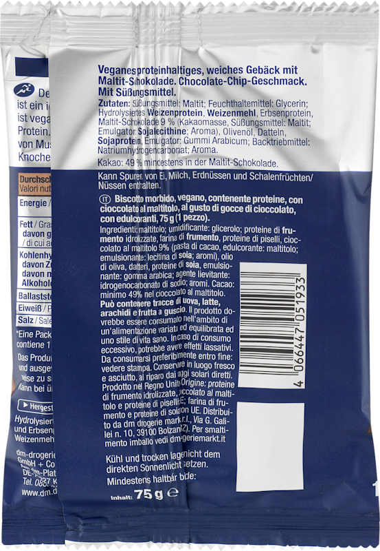 Sportness Cookie protéiné, Half Baked, goût chocolate chip, vegan, 75 g