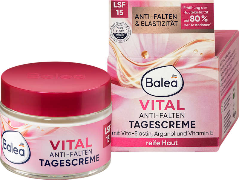 Balea crème visage anti-rides Vital LSF15, 50 ml