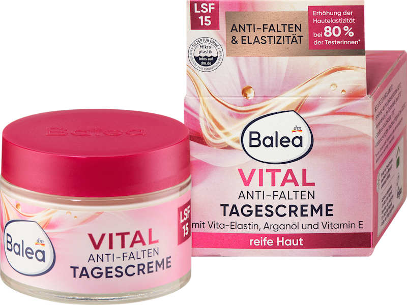 Balea crème visage anti-rides Vital LSF15, 50 ml