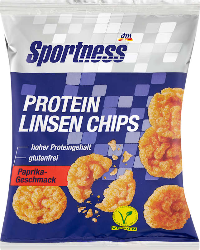 Sportness Chips de lentilles protéinées goût paprika vegan, 40 g