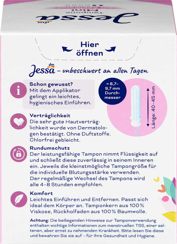 Jessa Tampons avec applicateur Mini 16 pièces