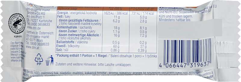 Sportness Barre protéinée 60% goût Caramel Toffee Crisp 45 g
