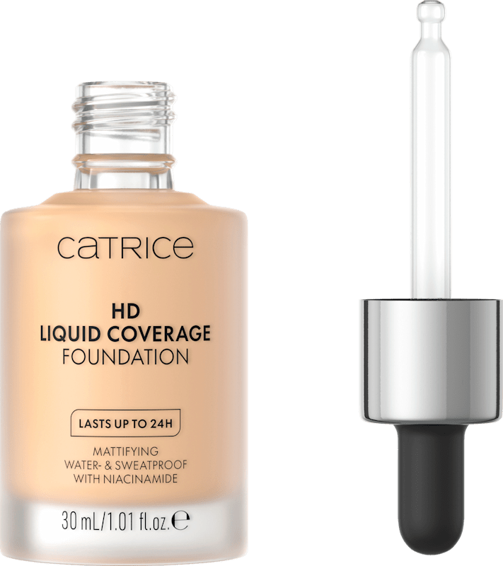 Catrice Fond de teint Liquid HD Coverage Waterproof 005 Ivory Beige, 30 ml — produit allemand authentique au Maroc