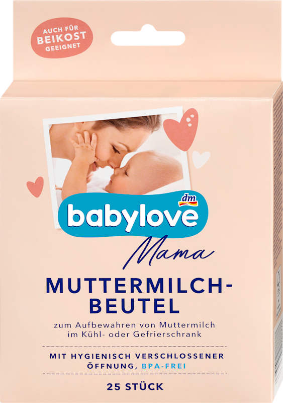 babylove Mama Sachets de conservation lait maternel, 25 pièces