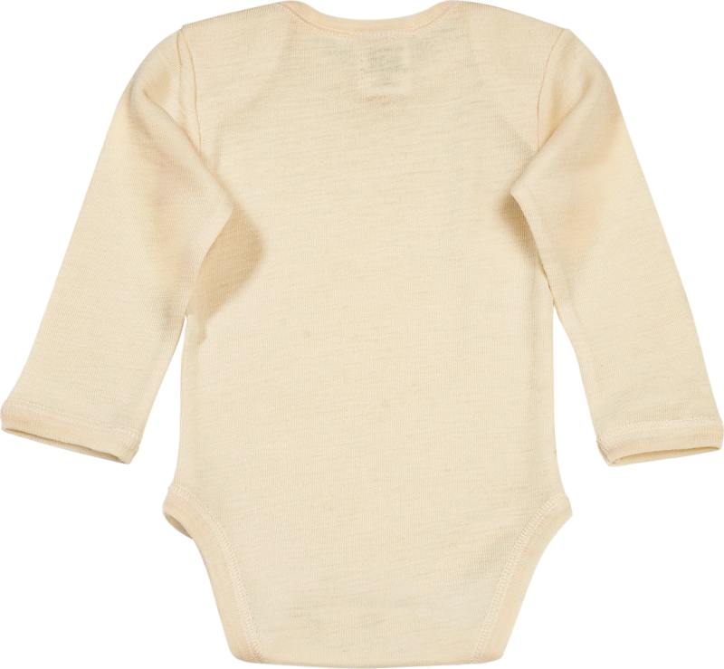 ALANA Body manches longues en laine bio et soie naturel, Taille 86/92