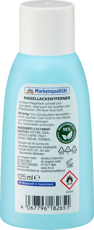 ebelin dissolvant pour vernis avec acétone 125 ml