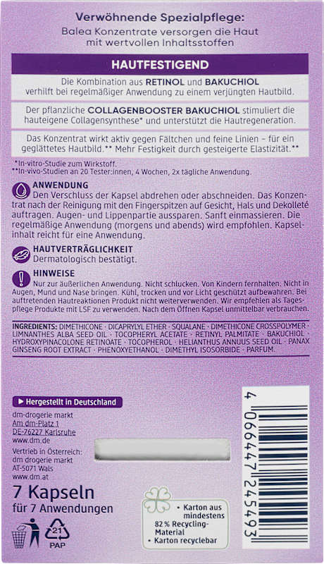 Balea Concentré Rétinol 7 pièces